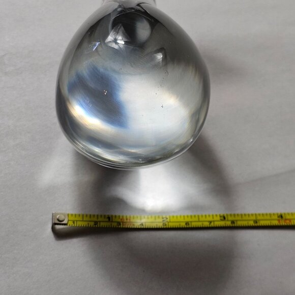 Whale Tail Clear Sculpture Figurine By Spectrum Crystal Indented Eyes Beautiful - Picture 6 of 9